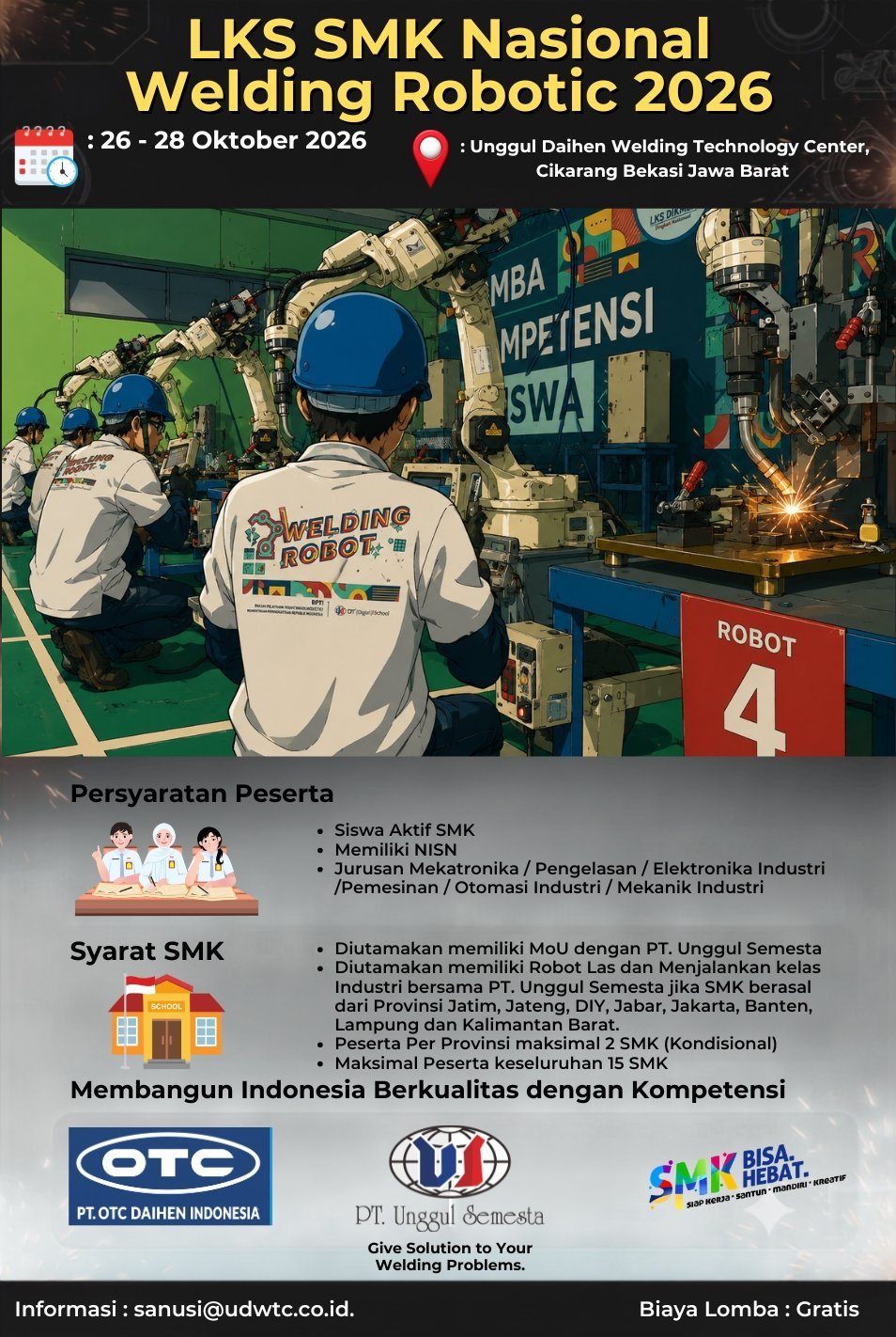 Lomba Kompetensi Siswa SMK Tahun 2026 Robotic Welding