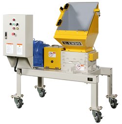 Biaxial crusher of lower capacity
