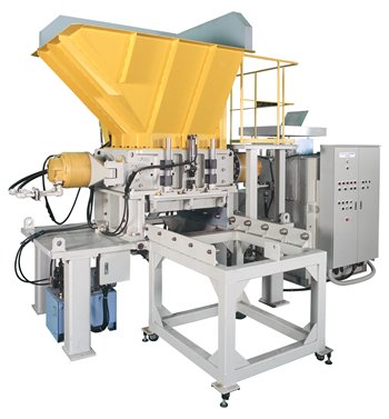 Biaxial crusher of higher capacity