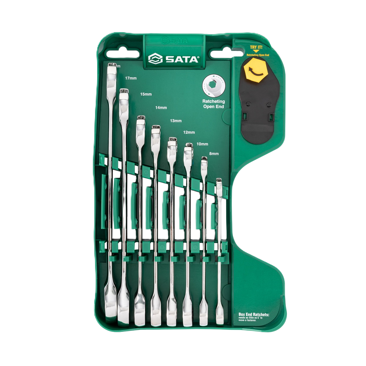 08007A 8Pc. Combination Double Ratcheting Wrench