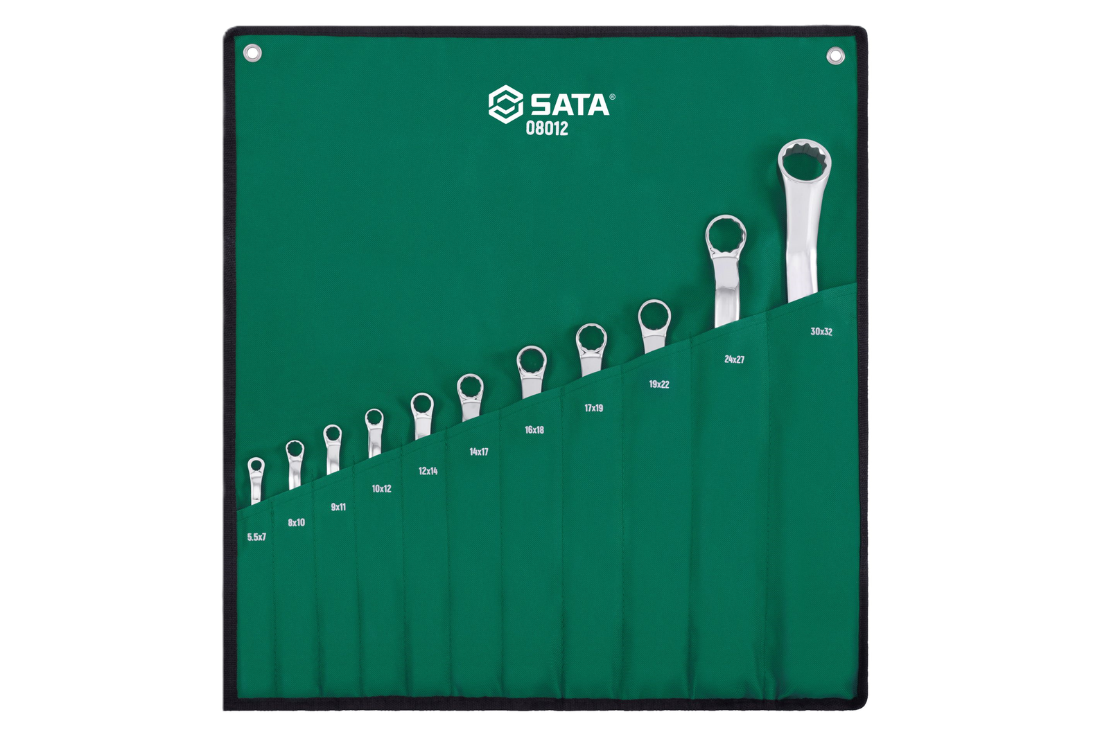 08012 10Pc. Full Polish Box End Wrench Set
