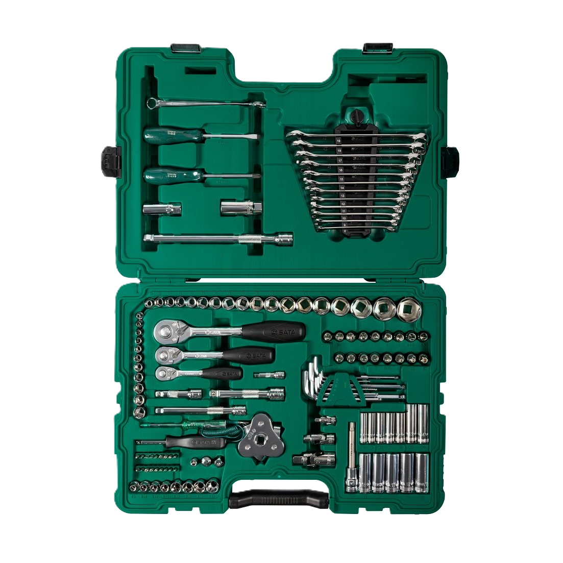 09014A 120+8Pc. 1/4"&3/8"&1/2" Dr. Automotive Tool Set
