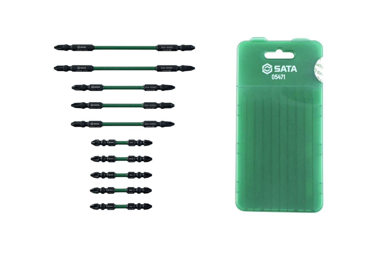 05471 10 PC 6.3mm bi-head impact bits #2 m-p