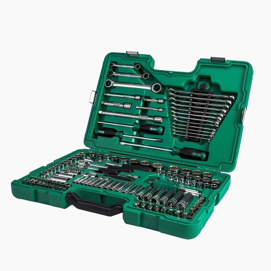 ST09510L 150 Pc. 1/4”, 3/8” and 1/2” Drive 6 and 12 Point Metric/SAE Socket Wrench Set