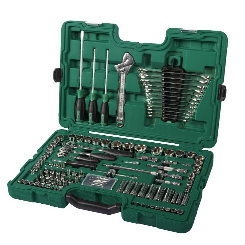 ST09014SJ 124 Pc. 1/4”, 3/8” and 1/2” Drive 6 Point Metric/SAE 6 Point Socket Wrench Set