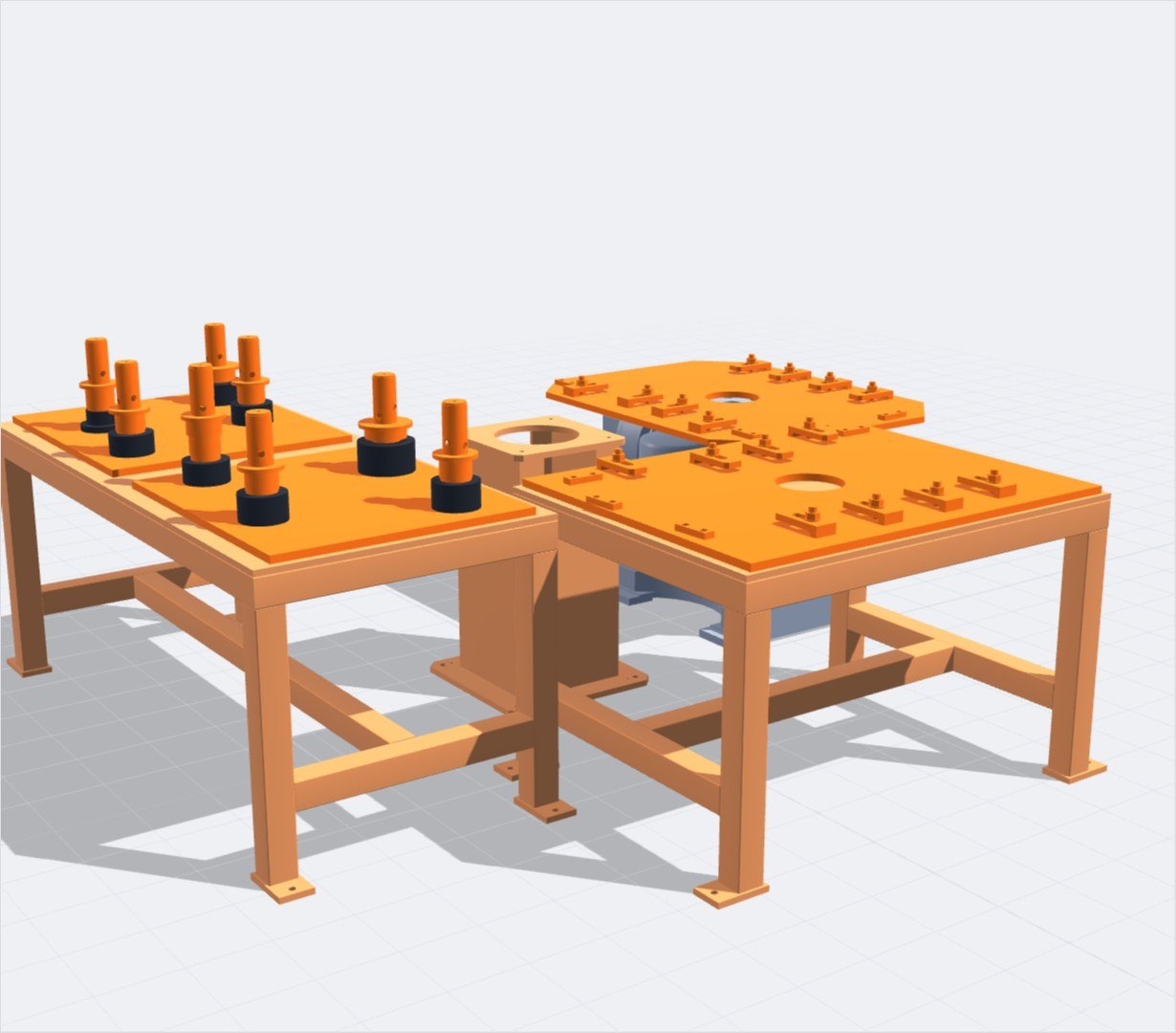 Robot Welding Cell dengan 4 Jig — 1